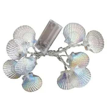 

Seashell Starfish Conch Light String LED 3000K Warm White Garland Lights MOLC