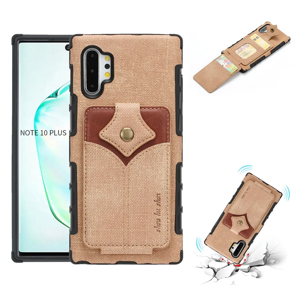 Модный чехол со слотом для карт samsung Galaxy S8 S9 S10 PLUS NOTE8 NOTE9 NOTE10 NOTE10PLUS откидной кошелек