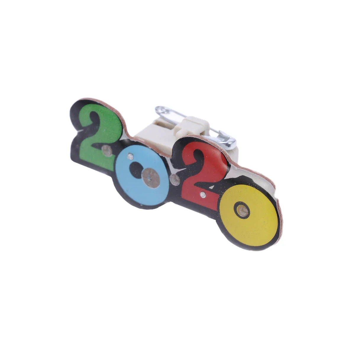 

25pcs Pin Bar Party Props Brooch Colorful Number 2020 New Year Flashing Badge Luminous Button For Party