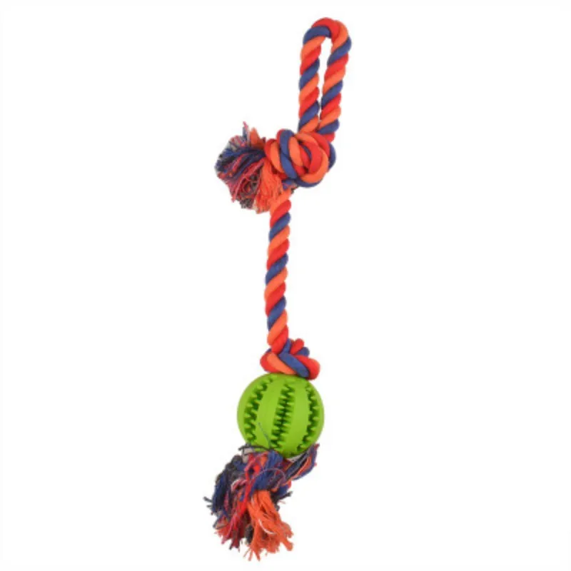 Ватный канат шарик-игрушка для питомцев веревка из хлопка для собак резиновая игрушка прочная чистка зубов Игрушка Щенок Собака тренировка жевания игрушка