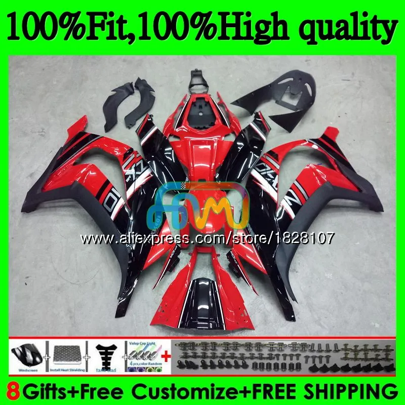 Инъекции для KAWASAKI ZX1000 ZX 10R 1000CC 18BS. 0 ZX-10R ZX10R, возрастом 11, 12, 13, 14, 15, 2011 2012 2013 Обтекатели ; цвет красный, черный