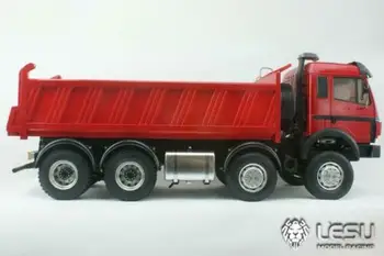 

LESU 1/14 RC Metal DIY Bz 8*8 Dumper Truck Hydraulic Painted Red Color Model With Sound Light THZH0471