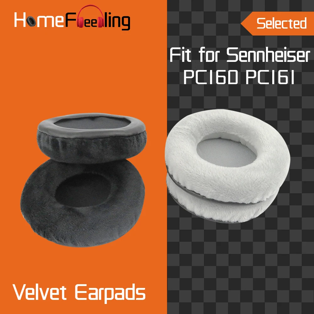 Homefeeling Earpads for Sennheiser PC160 PC161 Headphones Earpad Cushions Covers Velvet Ear Pad Replacement
