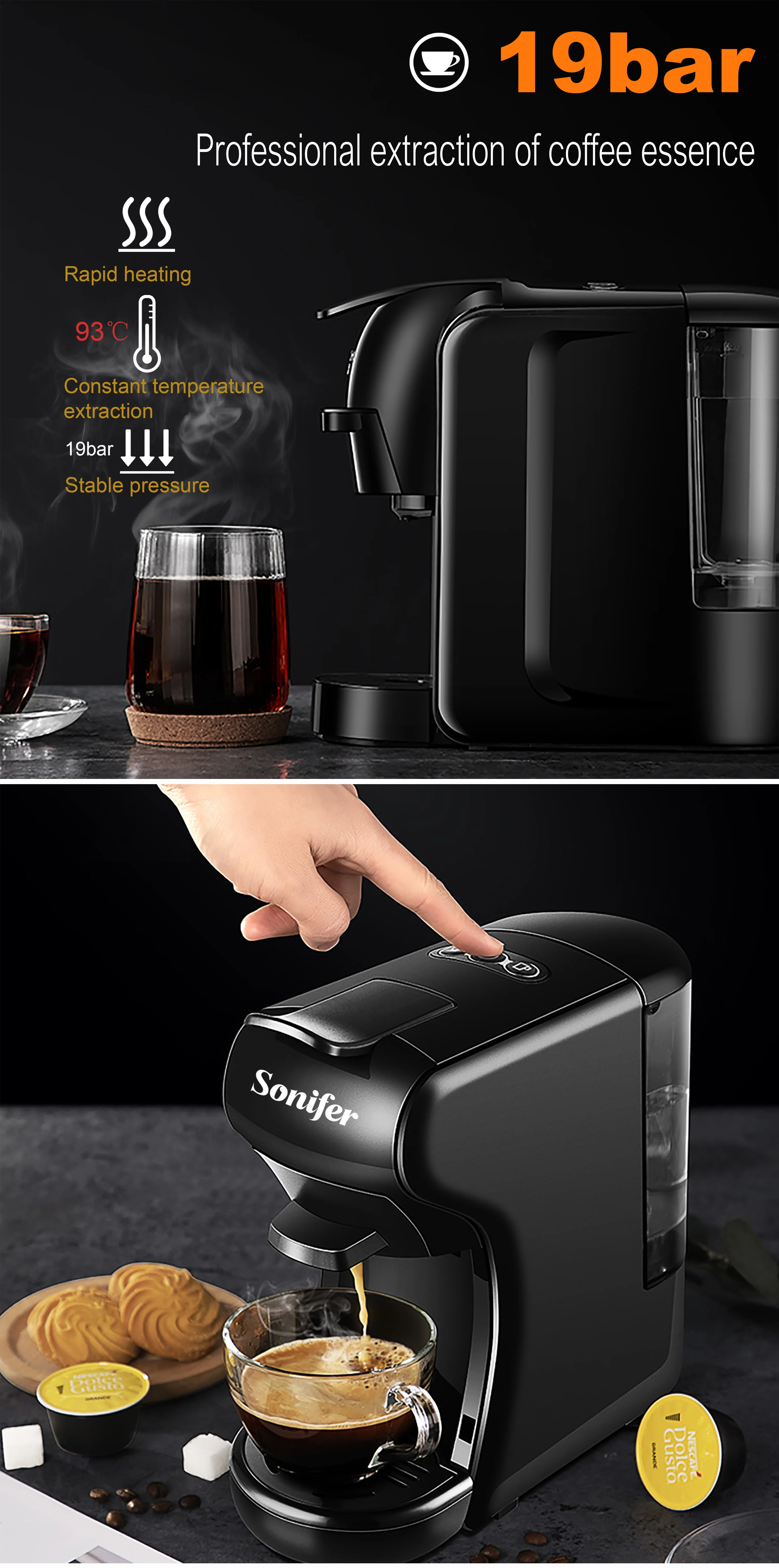 Expresso Coffee Machine Capsule Espresso Machine Coffee Maker Dolce