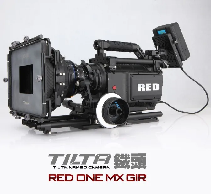 NEW Tilta Pro camera shoulder rig Cage Single follow focus+ 4*5.65 carbon matte box+ case for RED ONE MX camera Free shipping