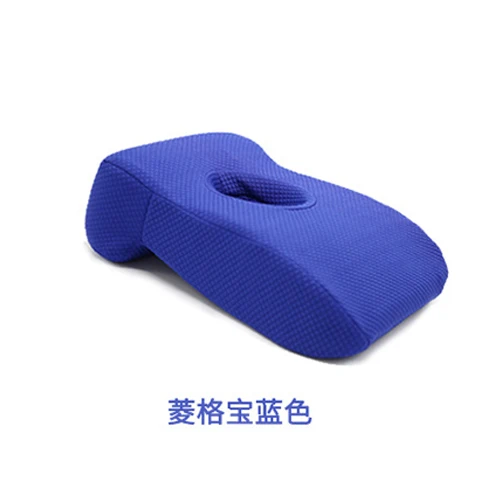 Blue 1 Хлопковая Подушка с эффектом памяти, подушка для шеи, настольная подушка для шеи, удобная декоративная подушка для путешествий - Цвет: Blue 1