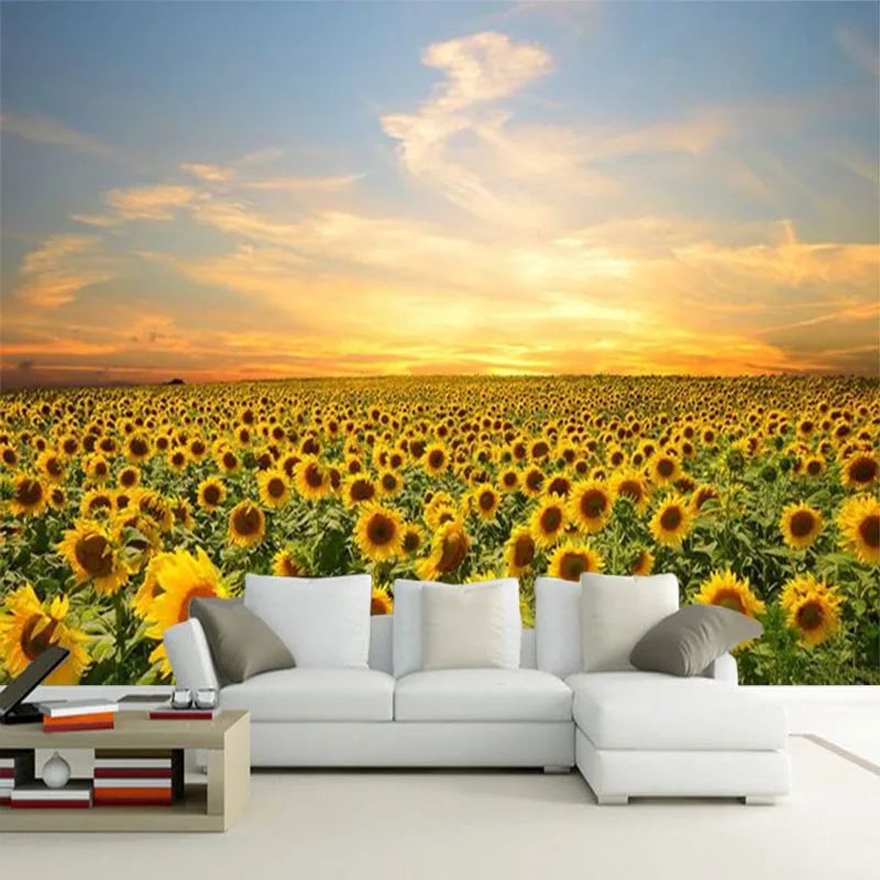 Beautiful-Sunflowers-Mural-Wallpaper-Cafe-Restaurant-Living-Room-Romantic-Backdrop-Wall-Painting-Home-Decor-Murales-De (1)