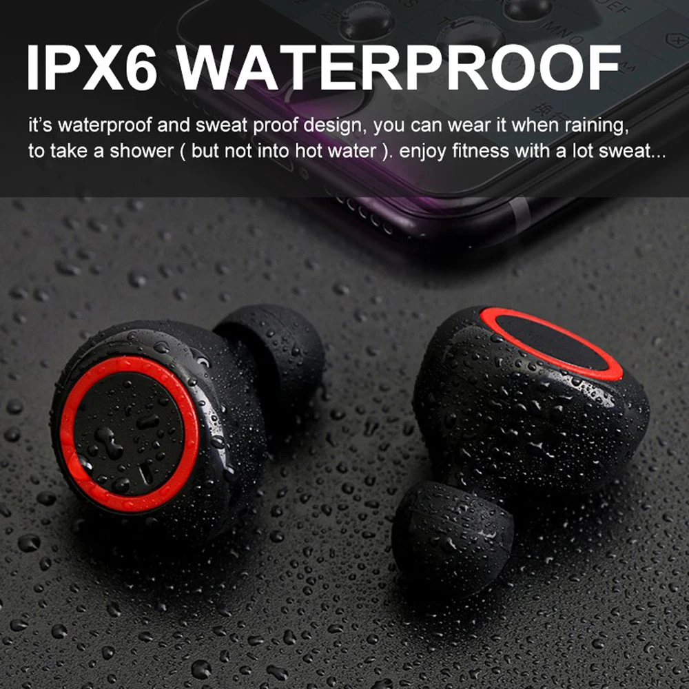 Dt-2 Bluetooth наушники 5,0 бинауральные стерео наушники-вкладыши беспроводная гарнитура V5.0 бинауральные звонки музыка наушники спортивные наушники