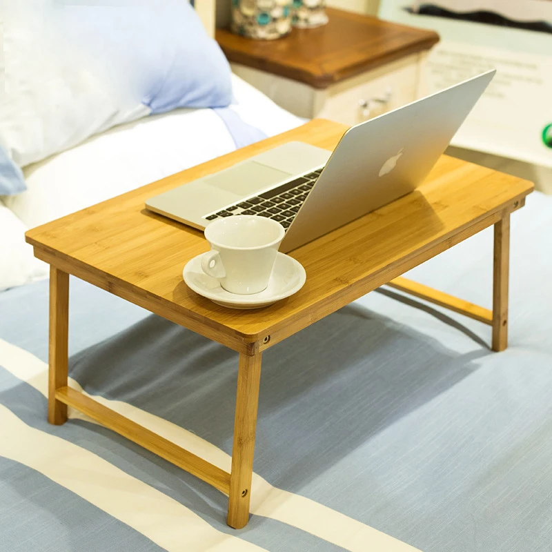 Portable Bamboo Folding Laptop Table Adjustable Breakfast Ersving