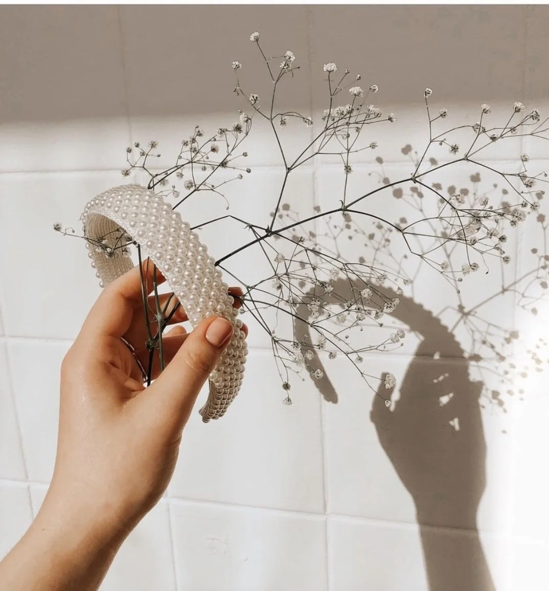 

JJFOUCS 2019 Trendy Luxury Pearl Headband for Women Elegant Headband Wild Handmade Fashion Bezel Turban Girls Hair Accessories