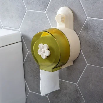 

Creative bathroom tissue box free punching waterproof roll paper tube toilet toilet paper roll holder LO52420