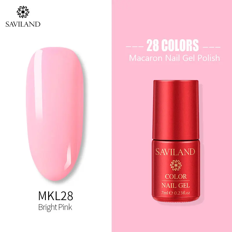 MKL28 Гель-лак для ногтей SAVILAND Macaron карамельный цвет стойкий лак для ногтей УФ Полупостоянный Чистый гель для ногтей Гибридный лак для ногтей - Цвет: MKL28
