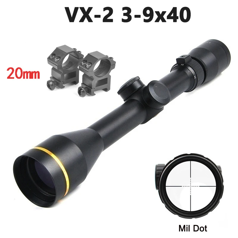 L 3-9X40 3,5-10X40 4,5-14X40 4,5-14X50 4,5-14x40AO прицел черный прицел охота - Цвет: 3-9x40 with 20mm