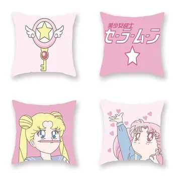 

Double side Sailor Moon Printed Cushion Throw Pillows For Sofa Room Decoration Sailor Moon Style back chair cushion dropshippng