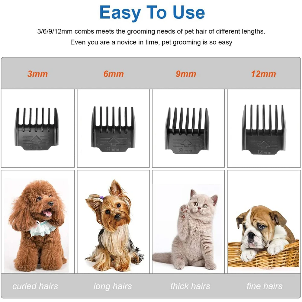 Professional Dog Hair Clippers Hair Cutting Machine Grooming Haircut  Trimmer Shaver Set Pets Cordless Rechargeable|Hair Trimmers| - AliExpress