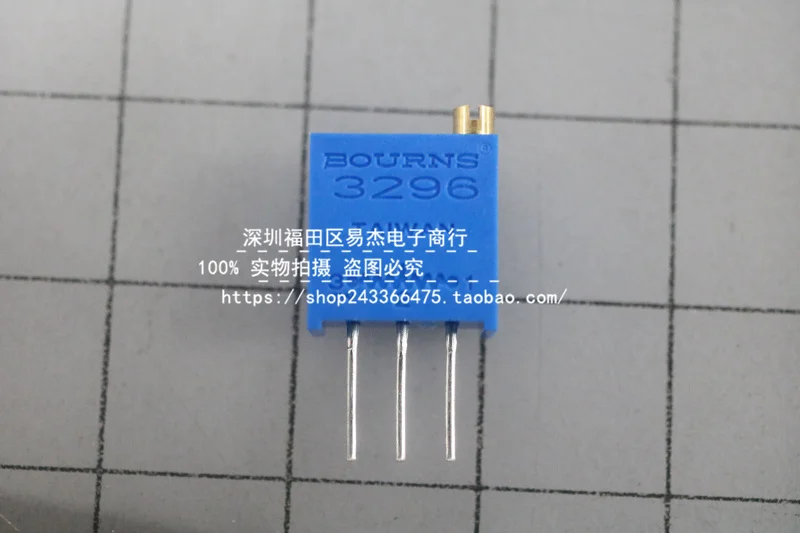 

10 pçs/lote 3296W-1-101LF 3296W 101 100 ohm Top regulamento Multiturn Trimmer Potenciômetro de Alta Precisão Resistor Variável