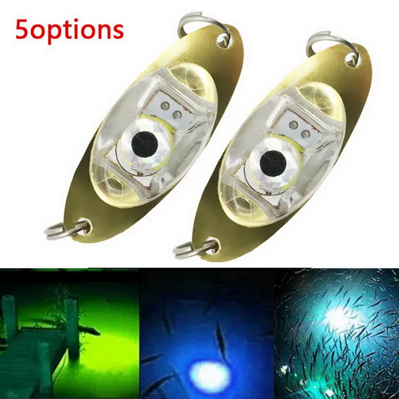 LED Deep Drop Underwater Eye Shape Fishing Squid Fish Lures Light Flashing Lamp
