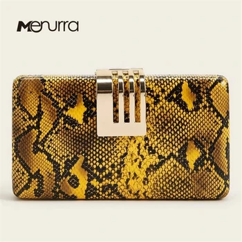 

Snakeskin Structured Clutch Bag Womens Evening Clutch Bag Metal Clasp Wedding Purse Bridal Prom Handbag Party Bag