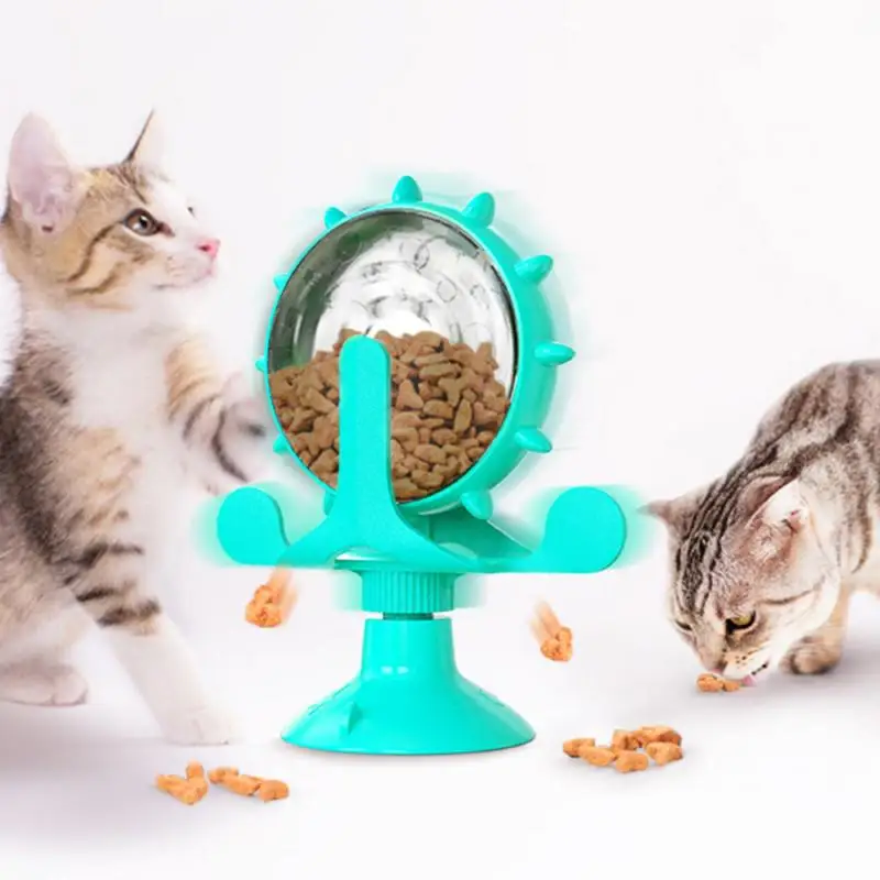 Pet Slow Feeders Windmill Wheel Leaky Feeder Multifunctional Toy Large Suction Cup Design Not Easy To Be Pulled Apart | Дом и сад