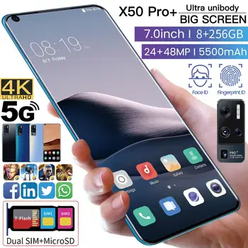 

2020 Global Version X50 Pro Smart Phones Dual SIM Dual Standby 8G 256GB Support 4G5G Network Original Phone Free Shipping
