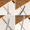 Papelaria-stylo à bille rotatif en métal en acier inoxydable, 1 pièce/lot, papeterie commerciale, huile ► Photo 2/6