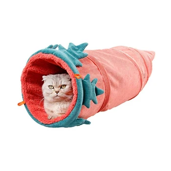 

Practical Collapsible Cat Tunnel Tubes Toys Fun Run Crinkle Play Tunnels for Pets Kittens Rabbits
