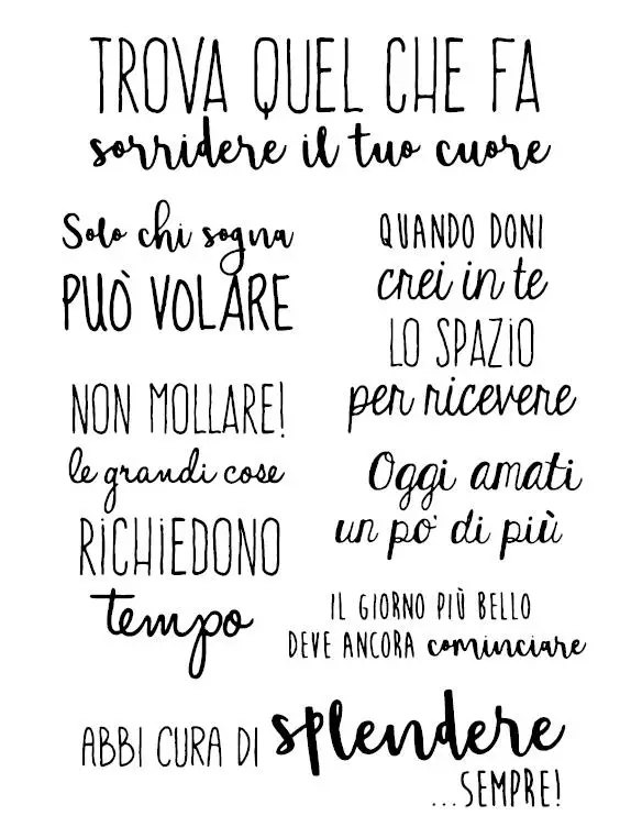 Italian words Swan Transparent Clear Silicone Stamp/Seal for DIY