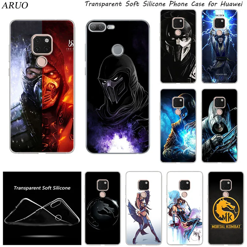 Лидер продаж мягкий силиконовый чехол для телефона из ТПУ Mortal Kombat Huawei P8 P9 P10 Mate 10 20