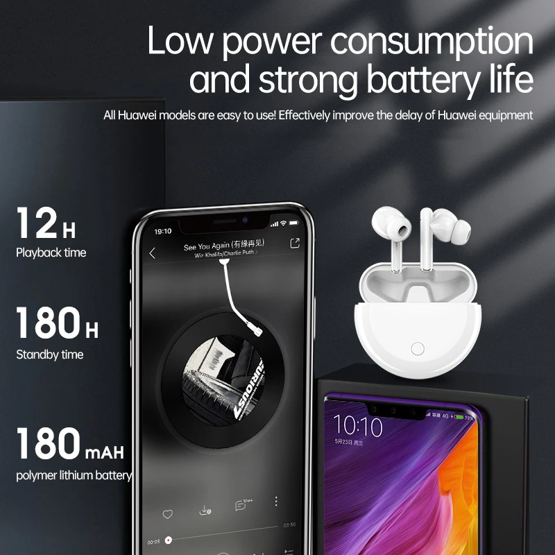 New Wireless Earphone TWS Bluetooth 5.0 Headphone HiFi 9D Stereo Sports Waterproof Earbuds Headsets HD Stereo With Charging Box