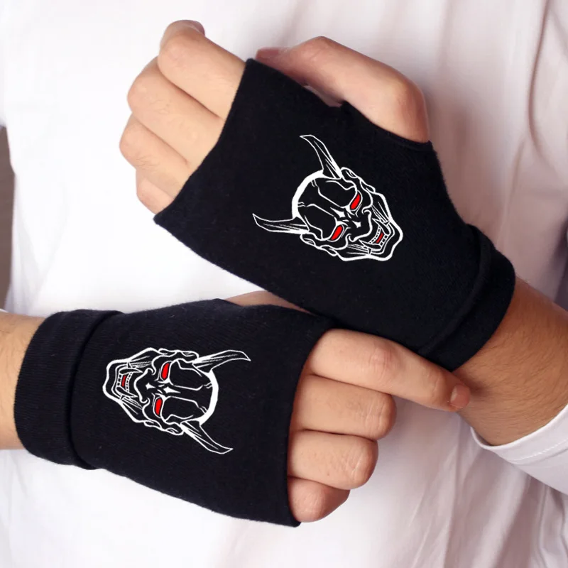 SCP Onmyoji вязаные перчатки с героями мультфильмов хлопковые теплые рукавицы с наполовину пальцами аксессуары для косплея реквизит подарок зима