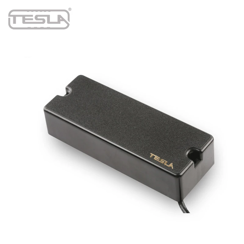 

Tesla CORONA-76SM versatile humbucker soap bar type 4 or 5 string bass pickup, Black Color ALNICO pickup, Bridge Positio