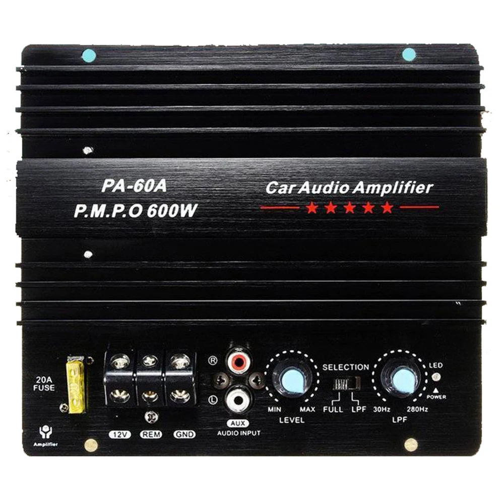 

600W 12V Audio Amplifier Board High-power Subwoofer Super Bass 170*155mm Parts