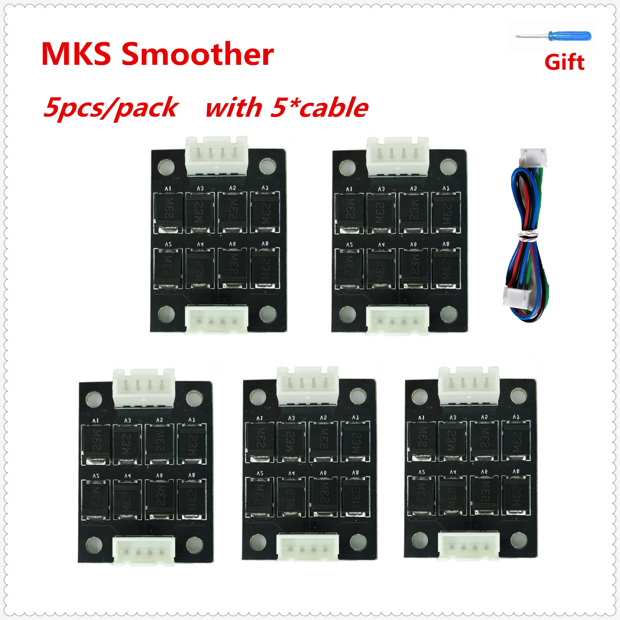MKS плавный фильтр 5 шт. stepper eliminator текстура плавный аддон модуль стабилизатор Диодная плата для шагового двигателя