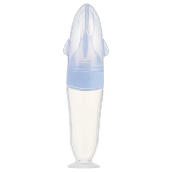 

Convenient Practical Lovely Adorable Soft-tip Silicone Rice Paste Spoon Bottle Rice Cereal Feeder Silicone Squeeze Feeder