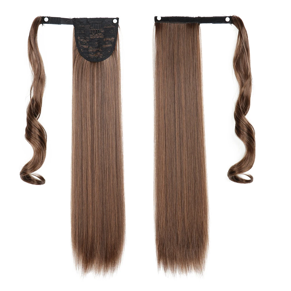 Long Straight Clip in Hair Tail Nature Fake Ponytail Extension Hairpiece With Hairpins High Temperature Synthetic Ponytai fake hair extensions