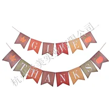 Поставка день благодарения висящий флаг Урожай фестиваль висячая гирлянда Кленовый лист флаг с тыквой струны украшения на День Благодарения