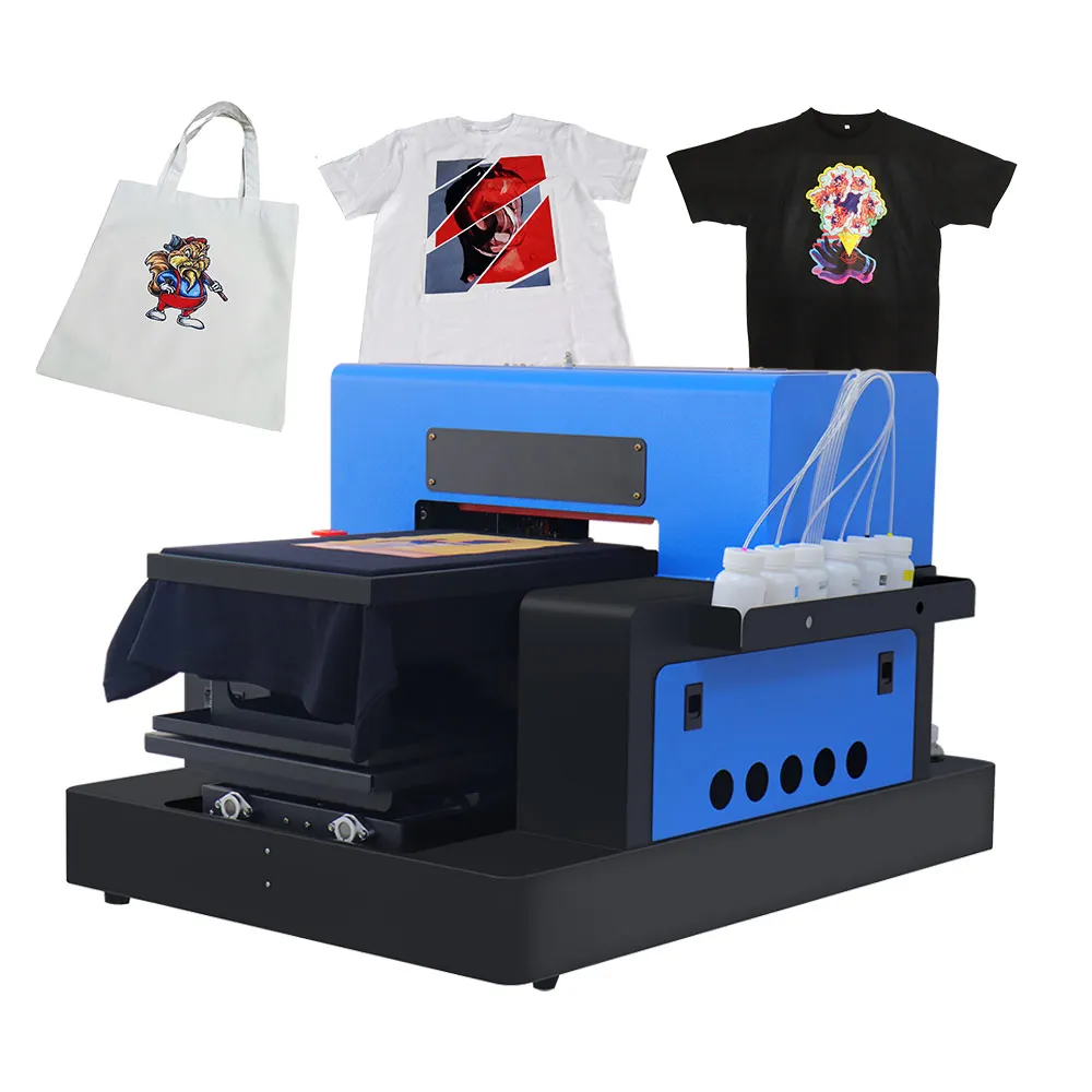 A3 DTG Printer Flatbed Printer T shirt Printing Machine For White and