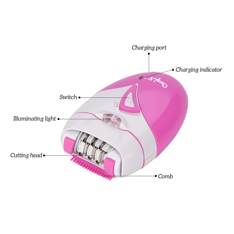 USB Перезаряжаемый электрический эпилятор для удаления волос, Женская бритва, Женский Триммер, эпилятор-бритва для депиляции ног тела