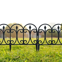 5pcs Decorative Garden Fence Outdoor Rustproof Landscape Wire Border Folding Patio Fences Flower Bed Fencing Barrier