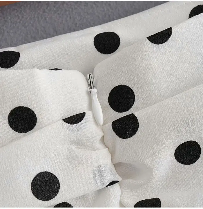 Stylish Chic Polka Dot Print Ruched Asymmetrical Mini Skirt Fashion Women Skirts Casual Streetwear Jupe Femme faldas