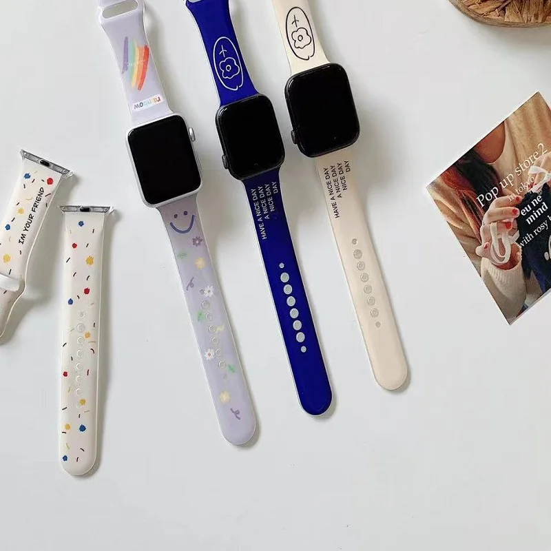 Ремешок силиконовый для iwatch Series 6 5 4 3 2 1 44 мм 40 42 38 | Электроника