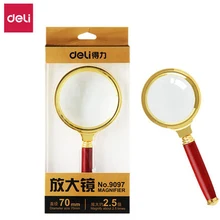 Deli Высокое разрешение Портативная оптическая Лупа детская Лупа 2,5 раз 4 раза 5 раз для чтения лупа 9097