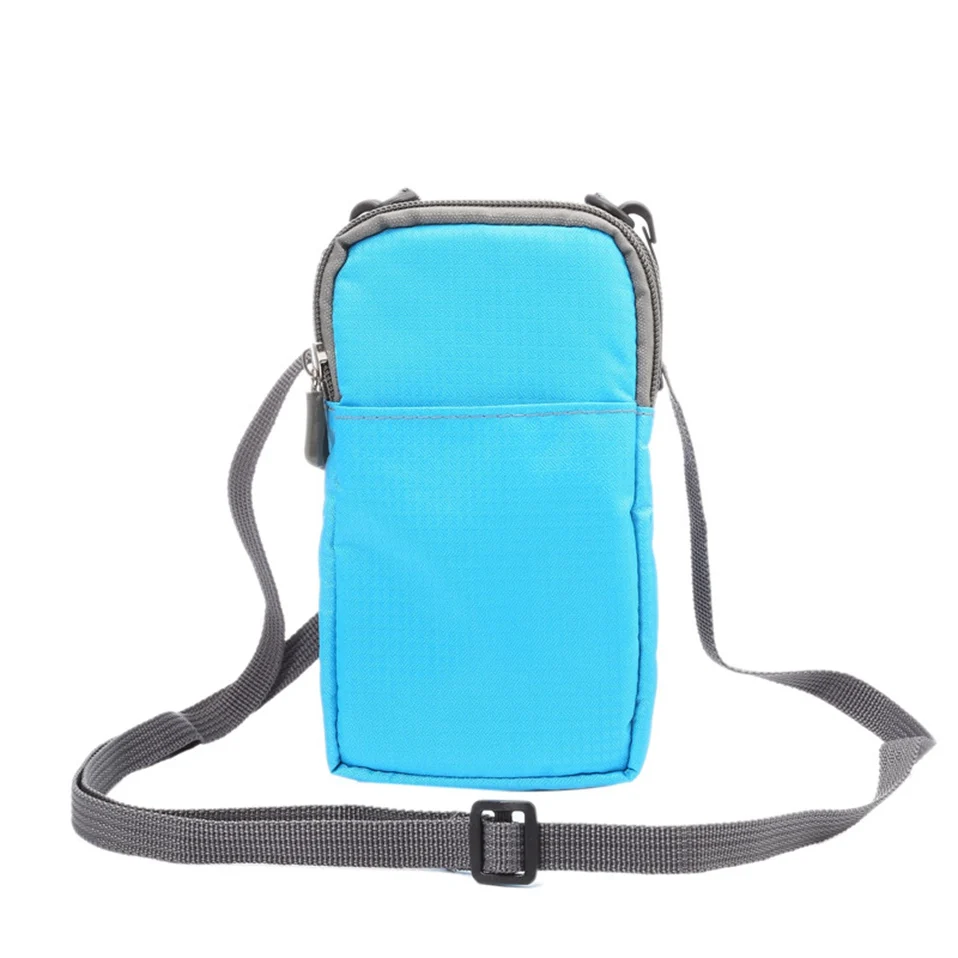 Universal Small Crossbody Cell Phone Bag Zipper Waterproof Nylon Shoulder Pocket Messenget Cross Body Earphone Bag Case Wallets  (16)