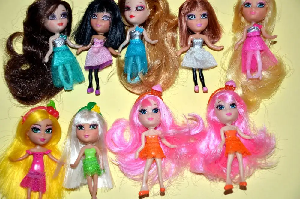 Оригинальная мультяшная одежда barbiedoll belle Принцесса Белоснежка длинные волосы принцесса Аиша Анна карманные куклы DIY игрушки
