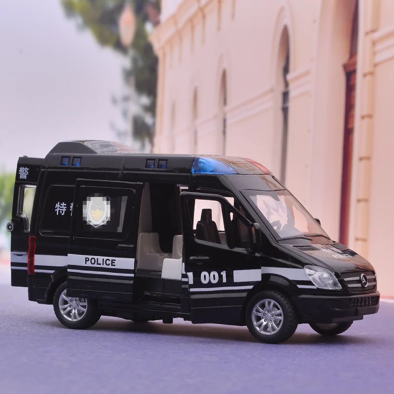 

Hot Sales ty models Model Alloy Car Model Sound And Light Warrior-Side Door Opening Public Security Rescue Police Car CHILDREN'S