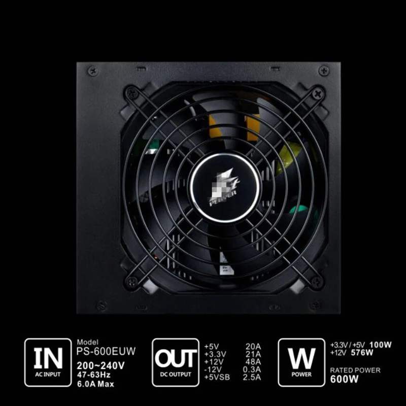 Блок питания для 1Stplayer PRO ATX 12V 80PLUS EU двухсерверный бесшумный источник питания 500W 600W источник питания PS-600EUW PS-500EUW