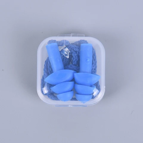 Comfort Earplugs Noise Reduction Silicone Soft Ear Plugs PVC Rope Earplugs Protective For Swimming For Sleep
