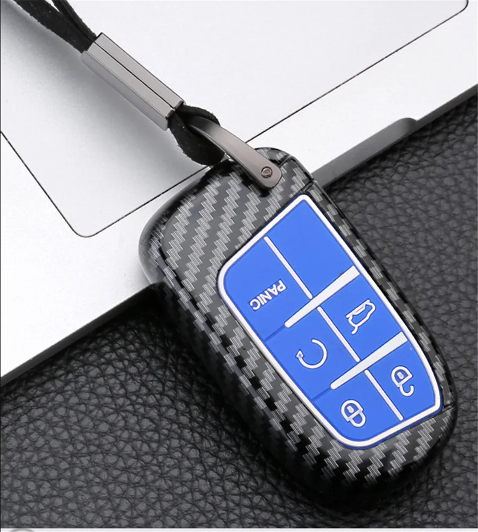 Cover custodia chiave auto per Jeep Renegade Compass Grand Cherokee Per Chrysler 300C Wrangler Dodge - H88e5eb0c066c4a63b09d24cc40f40120D