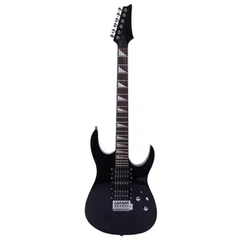 

Professional Electric Guitar Guitar Bag Strap Pick Tremolo Bar Link Cable Set Black Guitar Musical Instruments For Beginner