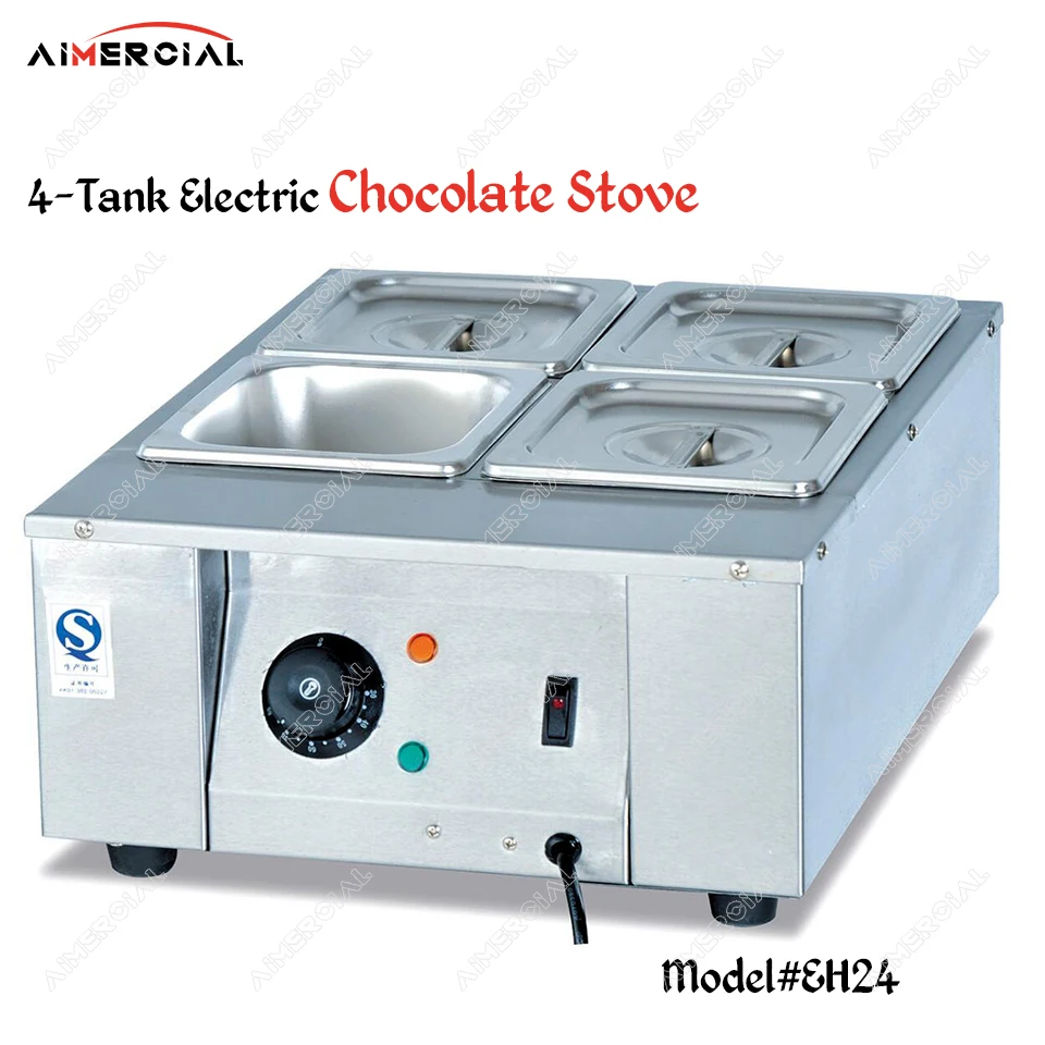 EH22/EH23/EH24 2/3/4 tanks electric chocolate stove stainless steel chocolate melting pot Ice Cream Stove Milk Warmer Machine